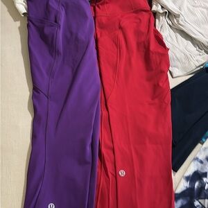 lululemon athletica Purple and Red Leggings